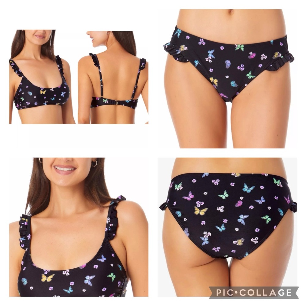 NWT MACYS BIKINI CALIFORNIA WAVES BUTTERFLY DESIGN SIZE LARGE & XL CUTE!!!!